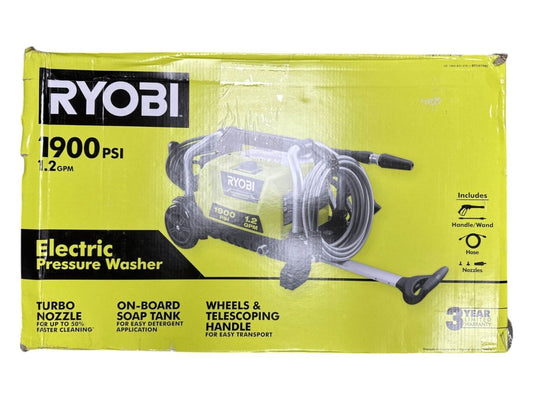 RYOBI 1900 PSI 1.2 GPM ELECTRIC PRESSURE WASHER RY1419MT