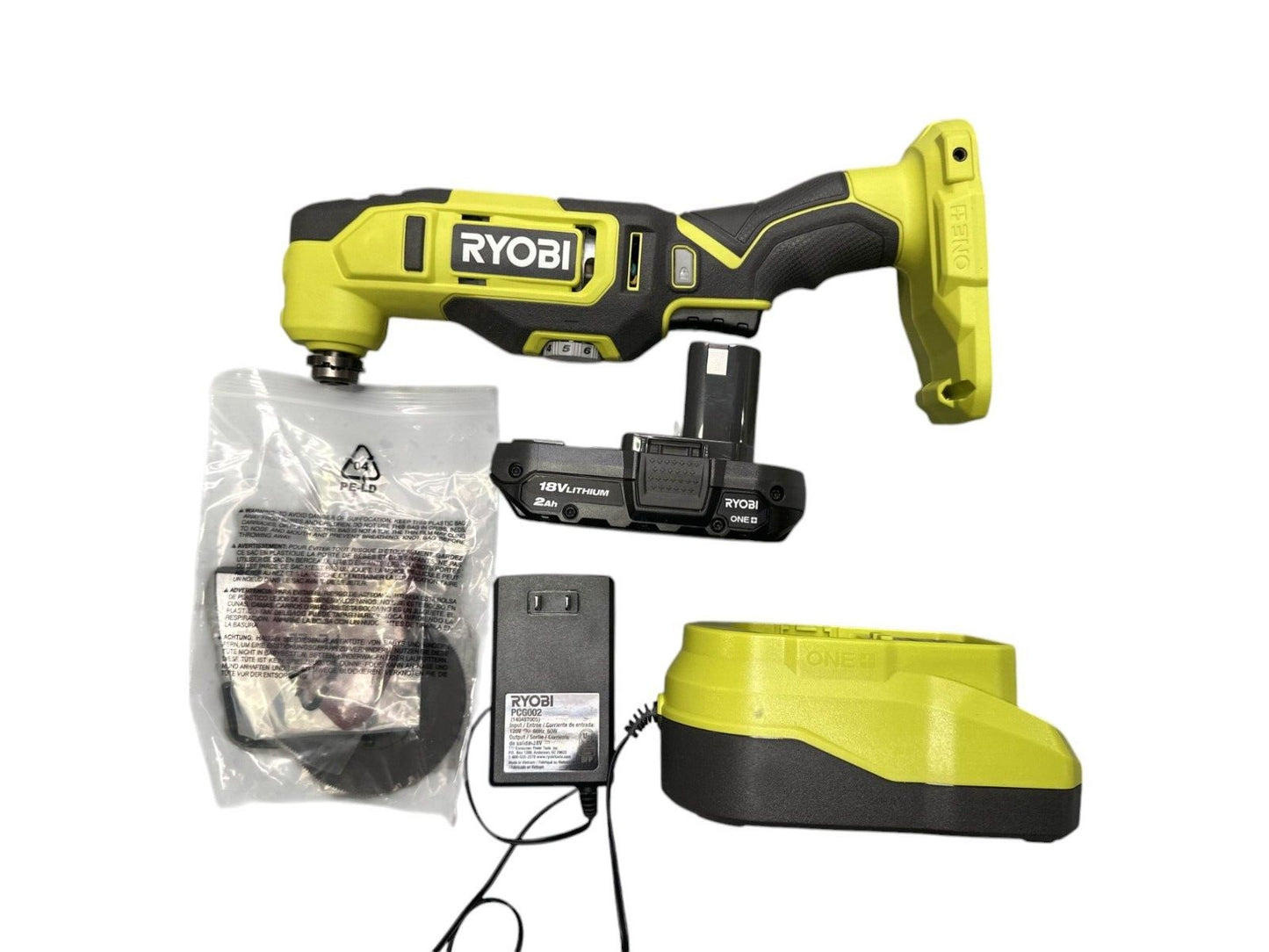 RYOBI PCL403K1 18v Cordless Multi-Tool Kit with 2Ah Battery and Charger -USED