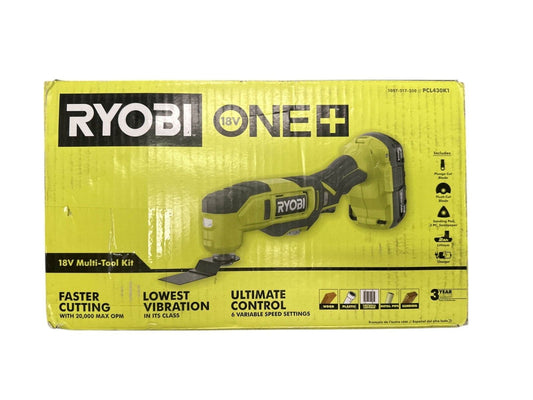 RYOBI PCL403K1 18v Cordless Multi-Tool Kit with 2Ah Battery and Charger -USED