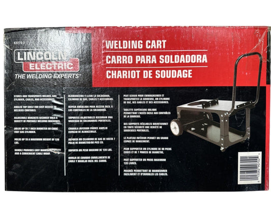 Lincoln Electric Welding Cart K2275-3 For Wire Feeder Welders -MASSIVE DENT-