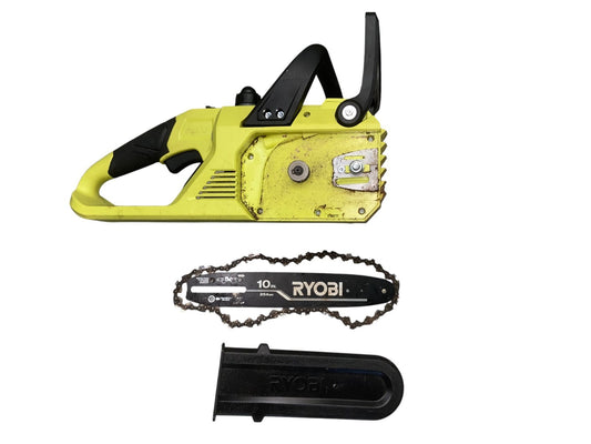(Read) RYOBI P2520 18v 10" Brushless Chainsaw (TOOL ONLY) - MISSING CHAIN GUARD