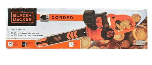 (NO CHAIN) Black & Decker BECS600 8 Amp 14" Electric Chainsaw