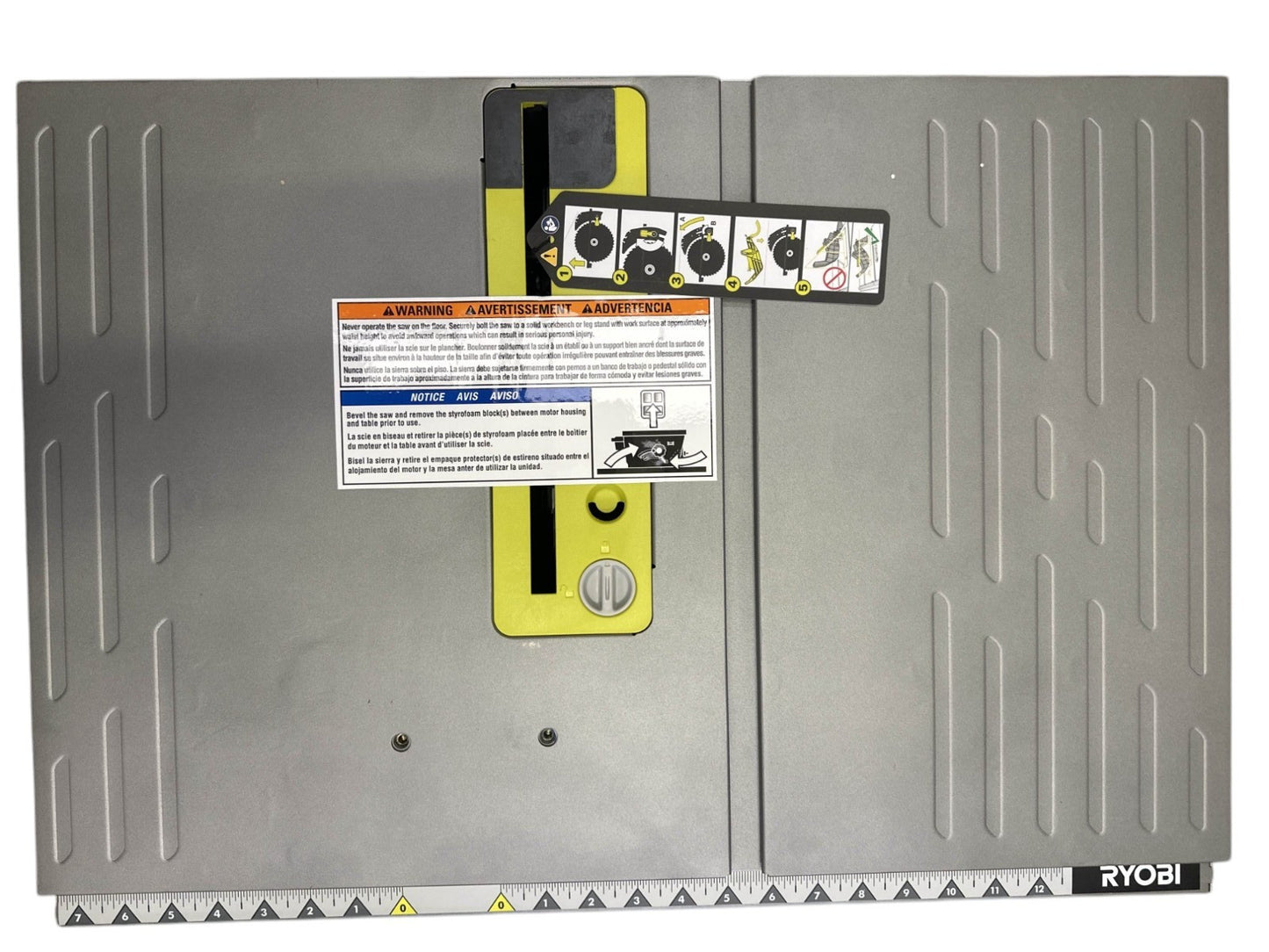 Ryobi Portable Compact Heavy Duty Table Saw 13Amp 8-1/4" (MISSING PUSH STICK)