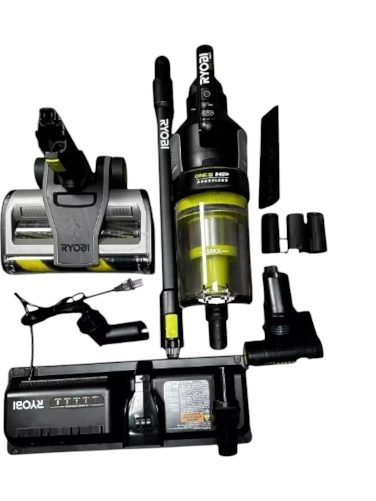 RYOBI PBLSV719K ONE+ HP 18V Brushless WHISPER Series Stick Vacuum - READ