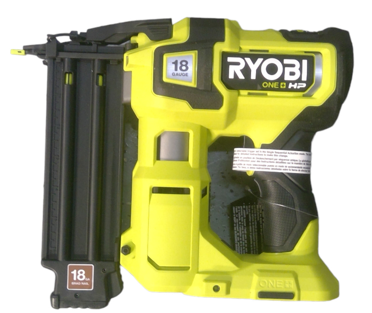 RYOBI P322 HP 18V 18-Gauge Brushless Cordless AirStrike Brad Nailer (Tool Only)