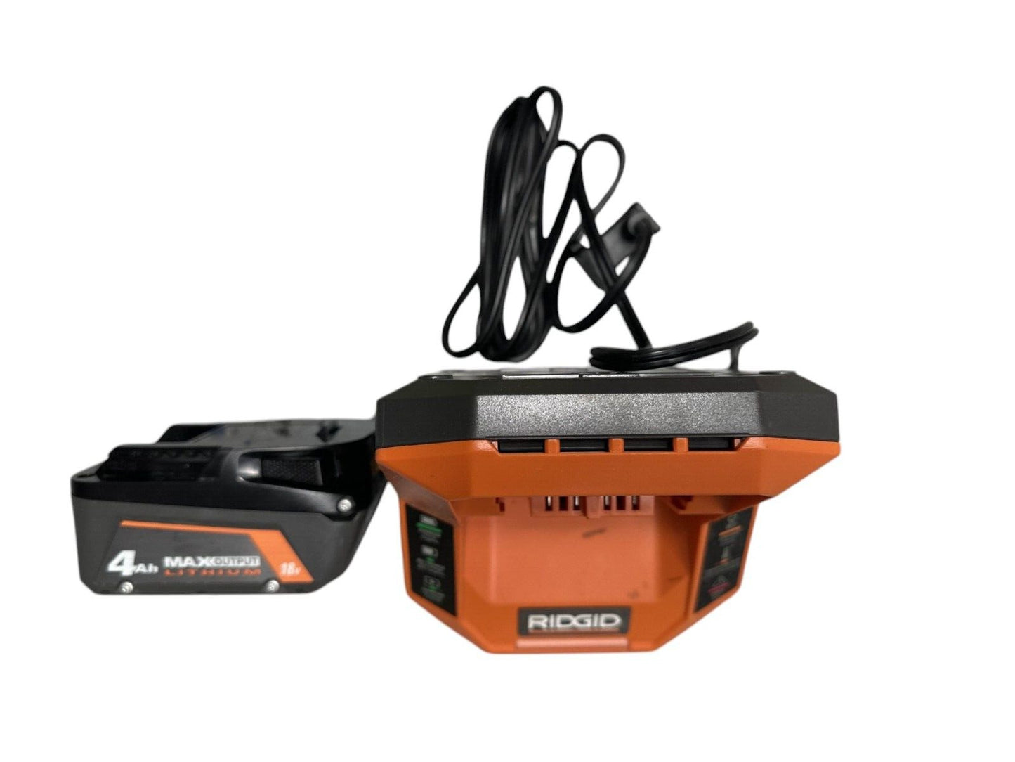 Ridgid AC9840 18V 4Ah MAX Output Starter Kit with Rapid Charger -USED-