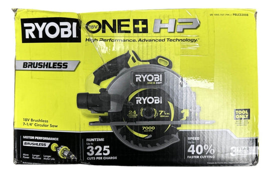 RYOBI  HP 18V Brushless Cordless 7-1/4" Circular Saw (Tool Only) -PBLCS300B