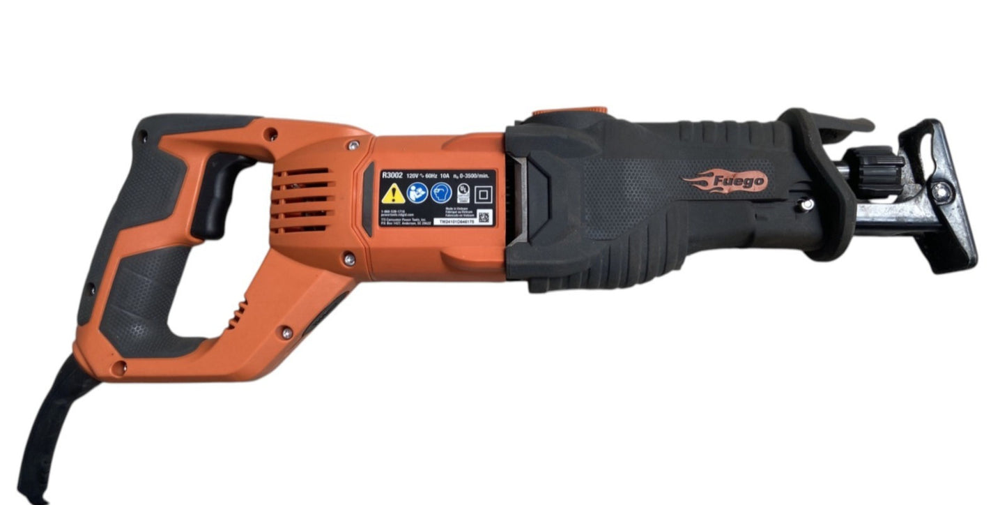 RIDGID R3002 Fuego 10 Amp Orbital Reciprocating Saw (No Blade or Shoe Release)