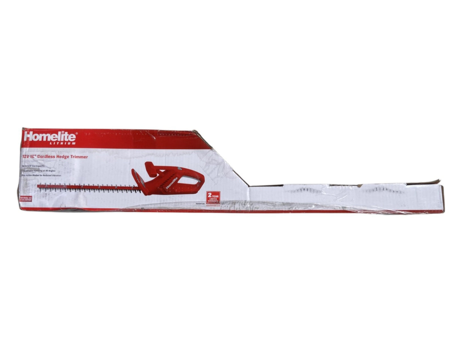 HOMELITE HOMHT20 12V Lithium 18 in. Cordless Hedge Trimmer w/ Internal 2 Batt...