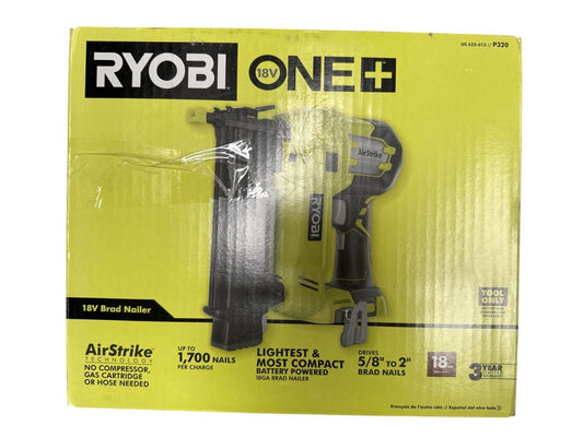 -FOR PARTS- RYOBI P320 18v 18-Gauge Cordless AirStrike Brad Nailer - Tool Only