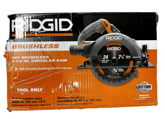 RIDGID R8657B 18V Brushless Cordless 7-1/4 in. Circular Saw (TOOL ONLY)