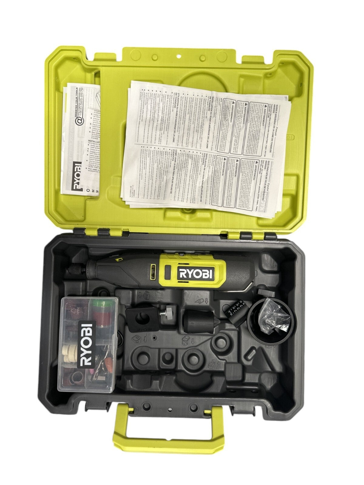 Ryobi 12v Cordless Rotary Tool Kit With Carrying Case -TVM01-