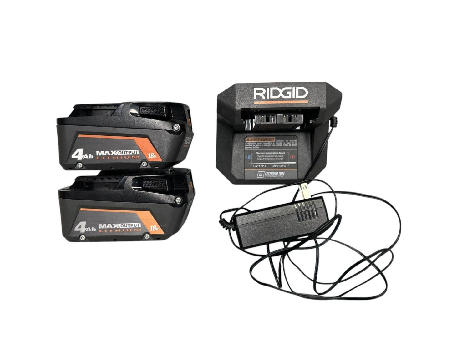 Ridgid 18V MAX Output Starter Kit 4.0AH Battery(2) & Charger - AC8609340SB
