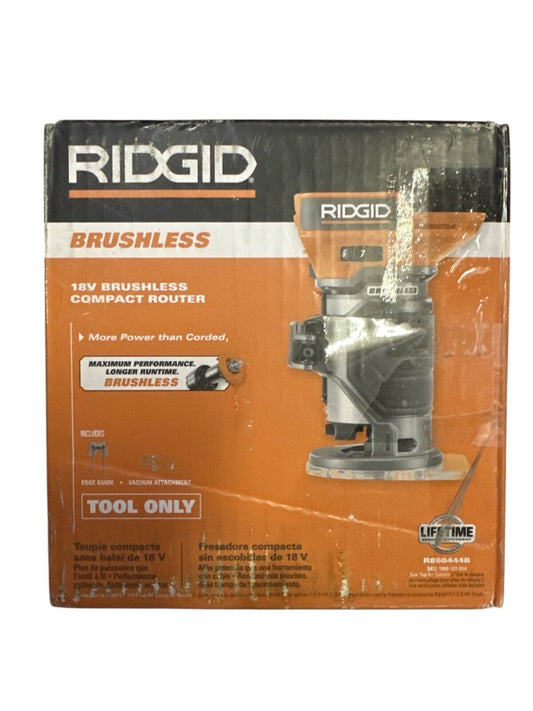 RIDGID R860444B 18v Brushless Cordless Compact Router -Tool Only-