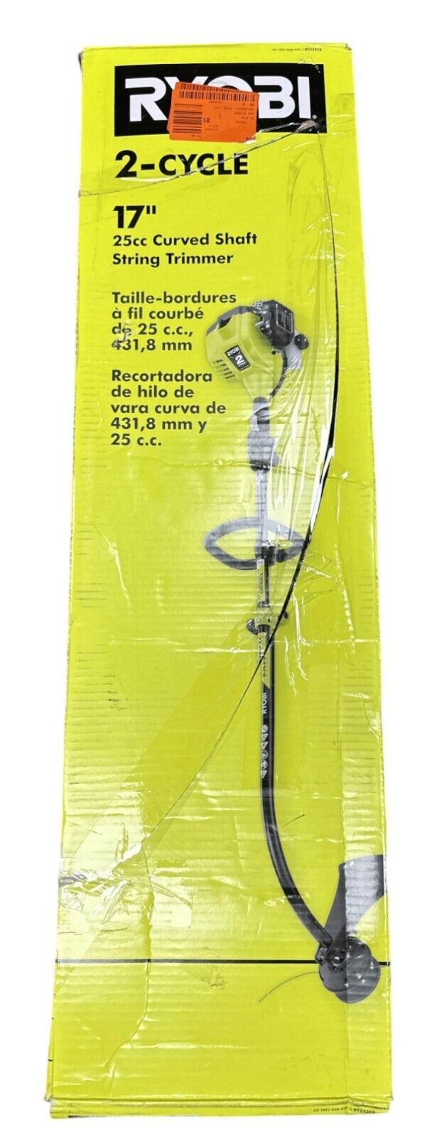 Ryobi 25cc 2-Cycle Full Crank Curved Shaft Gas String Trimmer - RY252CS