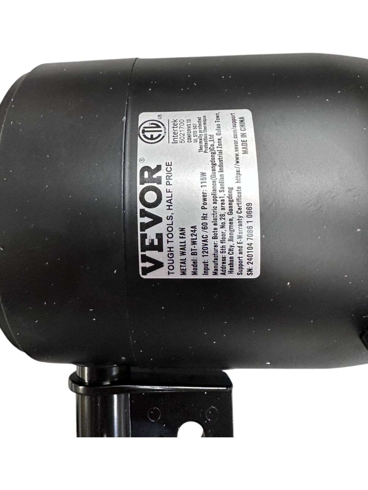 VEVOR Wall-Mount Misting Fan, 24" 3-speed High Velocity Max. 7000 CFM