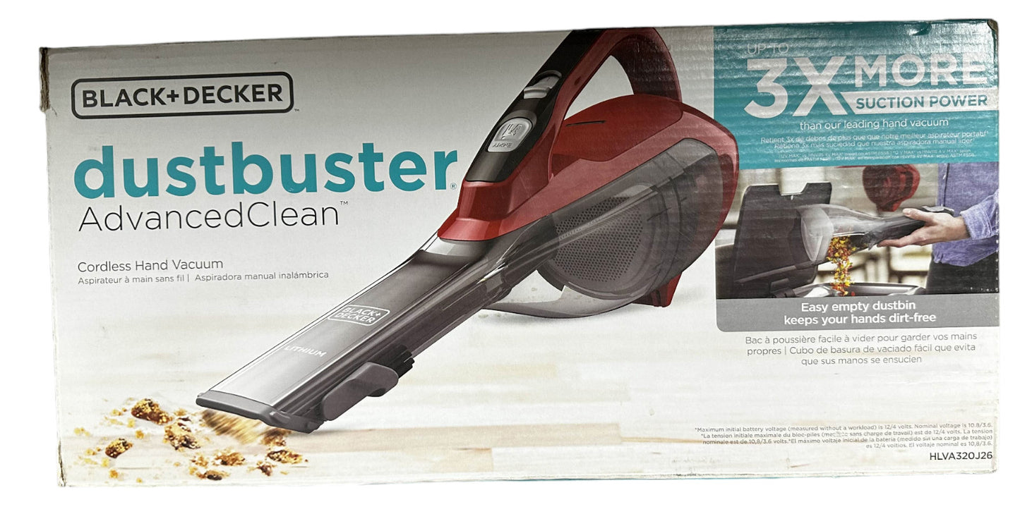 (READ) Black + Decker DustBuster Advanced Hand Vacuum (NO CHARGER) HLVA320J26