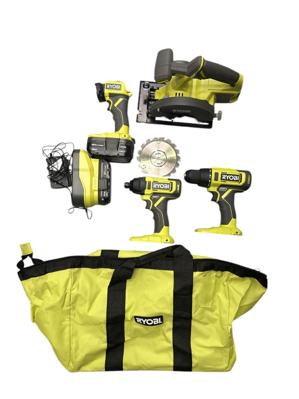 RYOBI PCL1400K2 18v 4-Tool Combo Kit -USED-