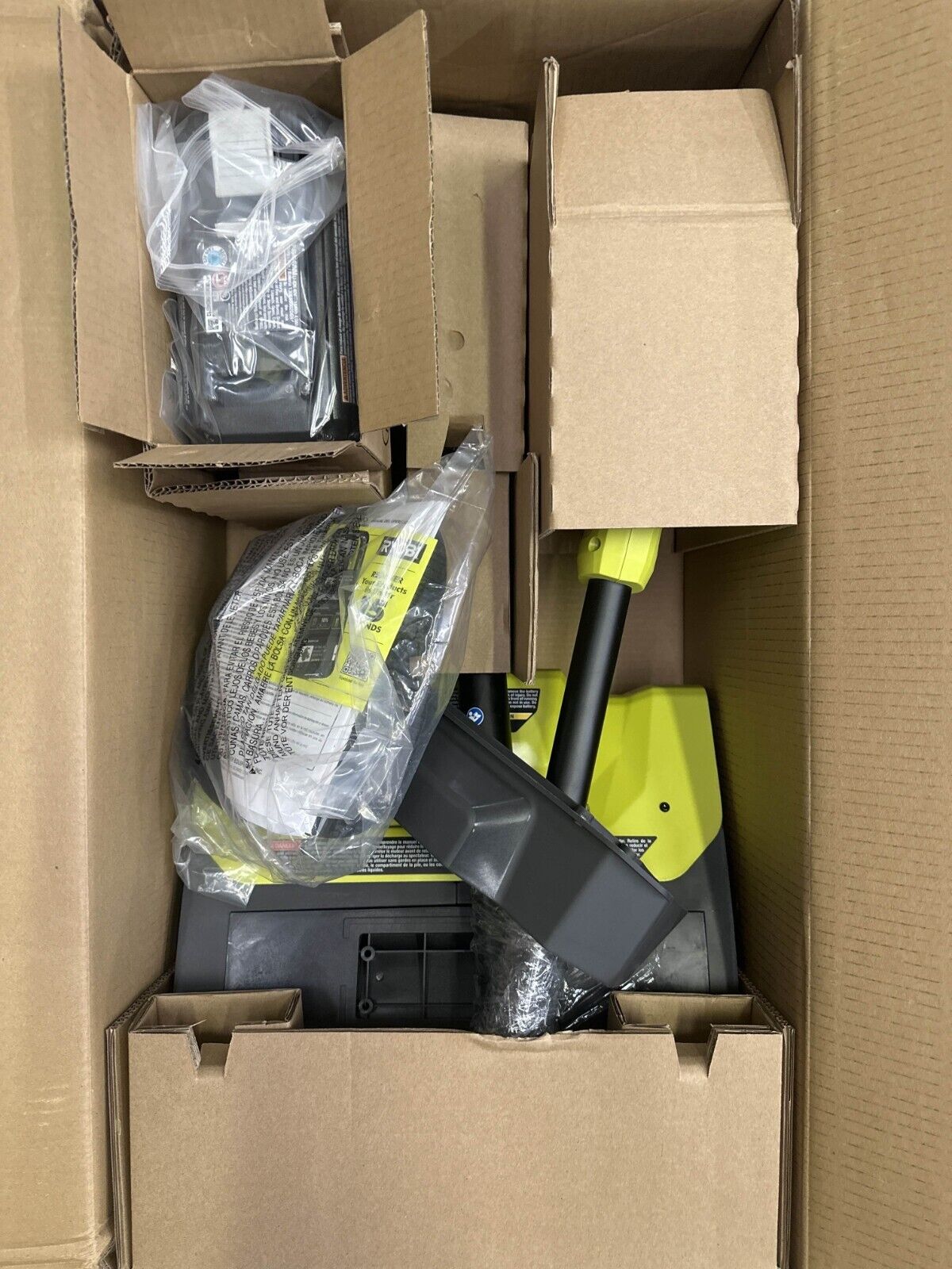 RYOBI 40V Cordless 12" Wheeled Snow Shovel w/ 4Ah Battery & Charger- RY408013