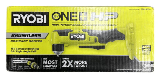 RYOBI ONE+ HP 18V Brushless Cordless Compact 3/8" Right Angle Drill (Tool Only)