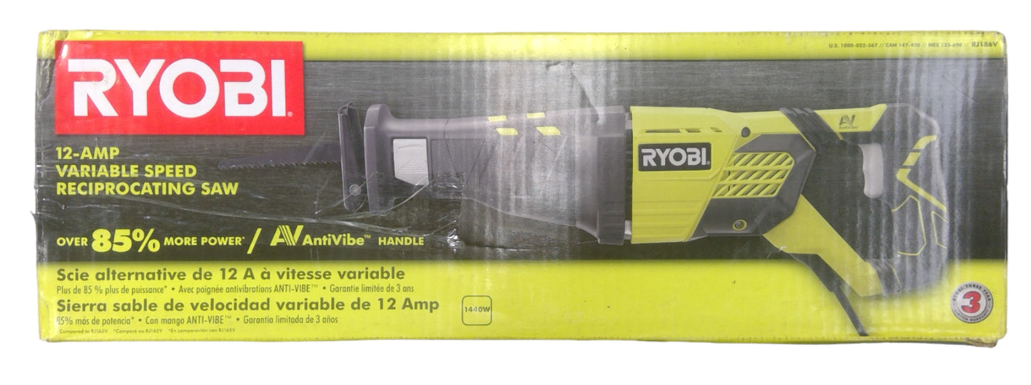 Ryobi RJ186V Reciprocating Saw (NO BLADE)