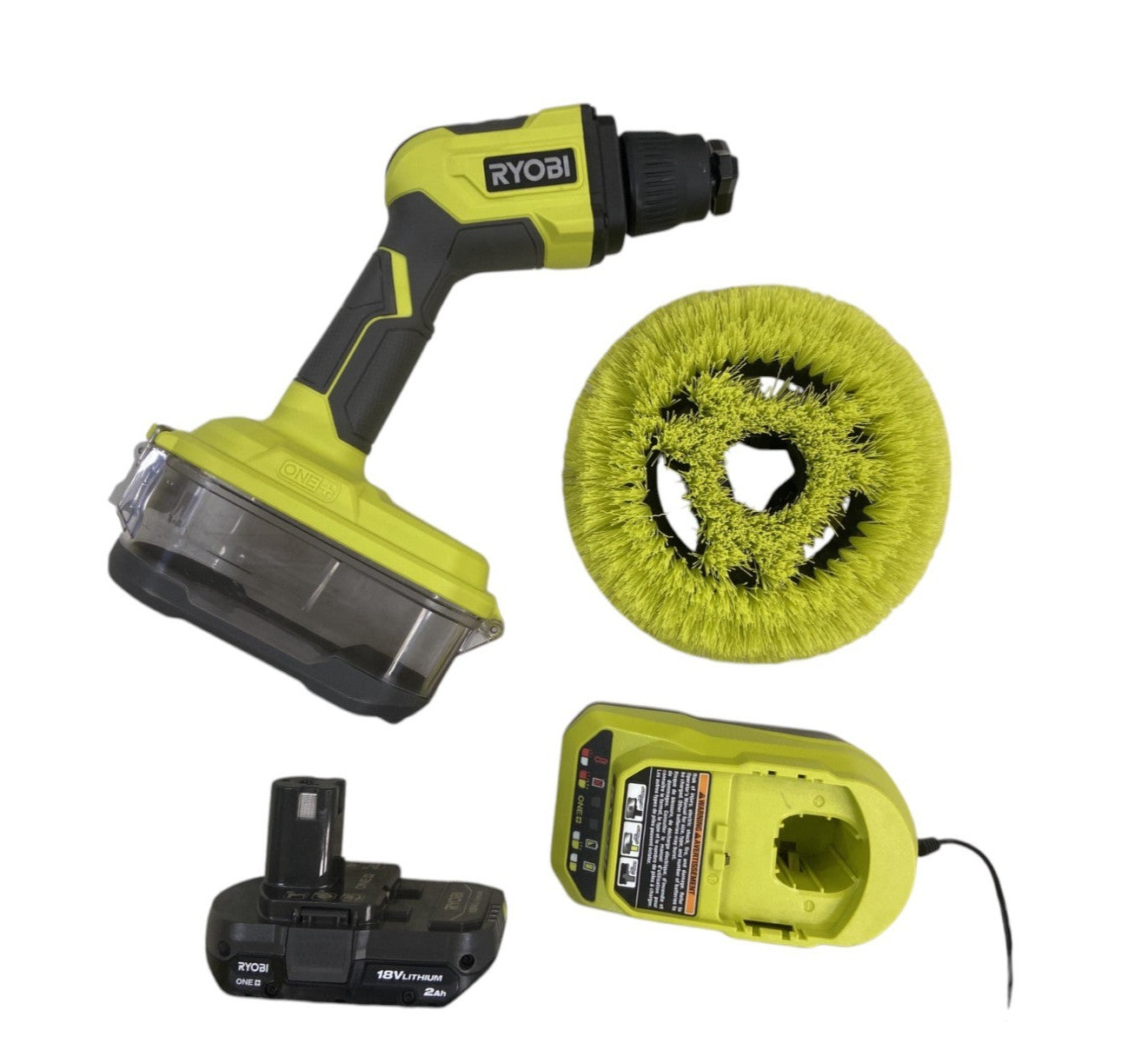 RYOBI ONE+ 18V P4510 Cordless Power Scrubber Kit with Battery and Charger