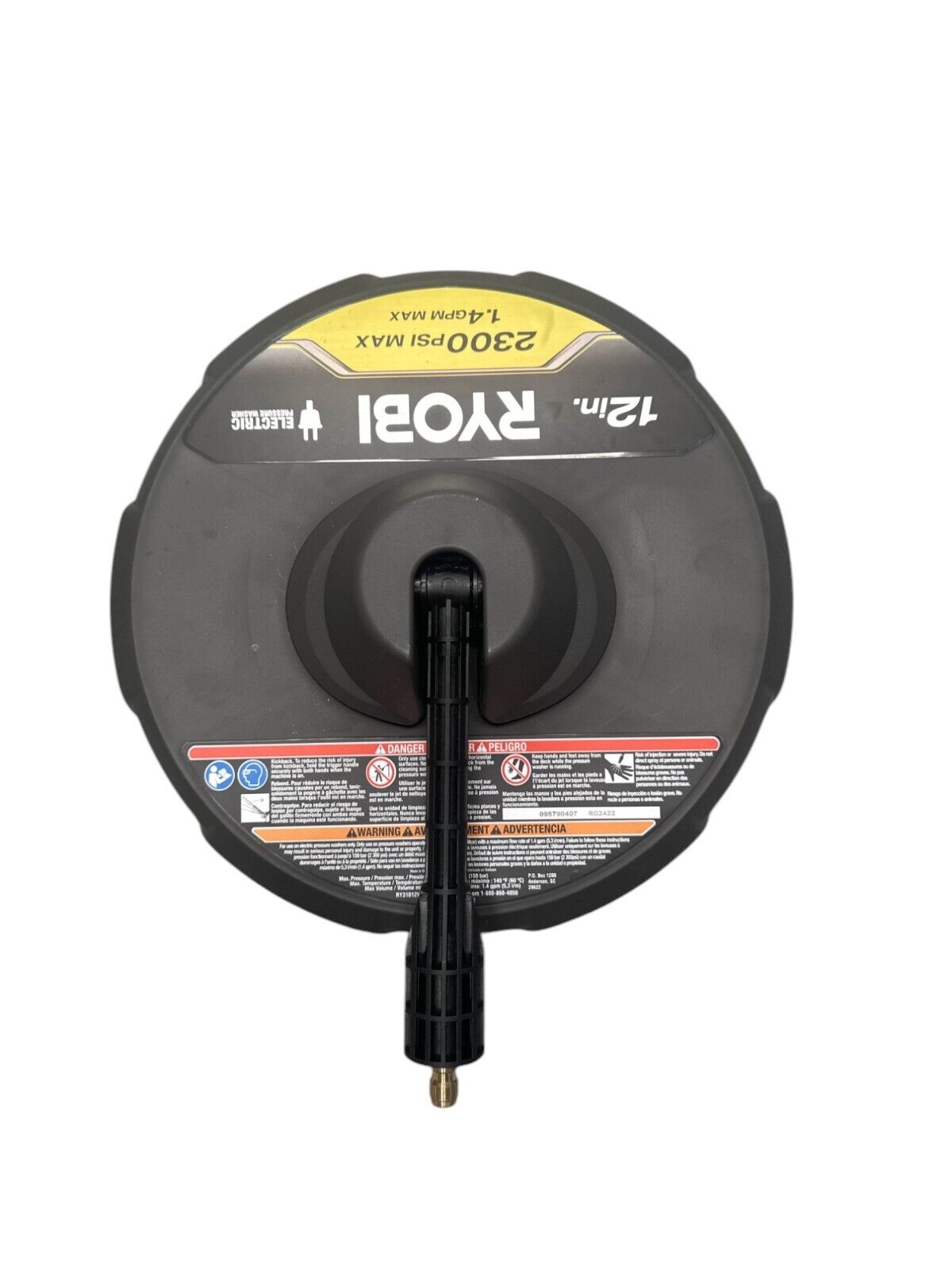 RYOBI RY31012 12" 2,300 PSI Electric Pressure Washers Surface Cleaner