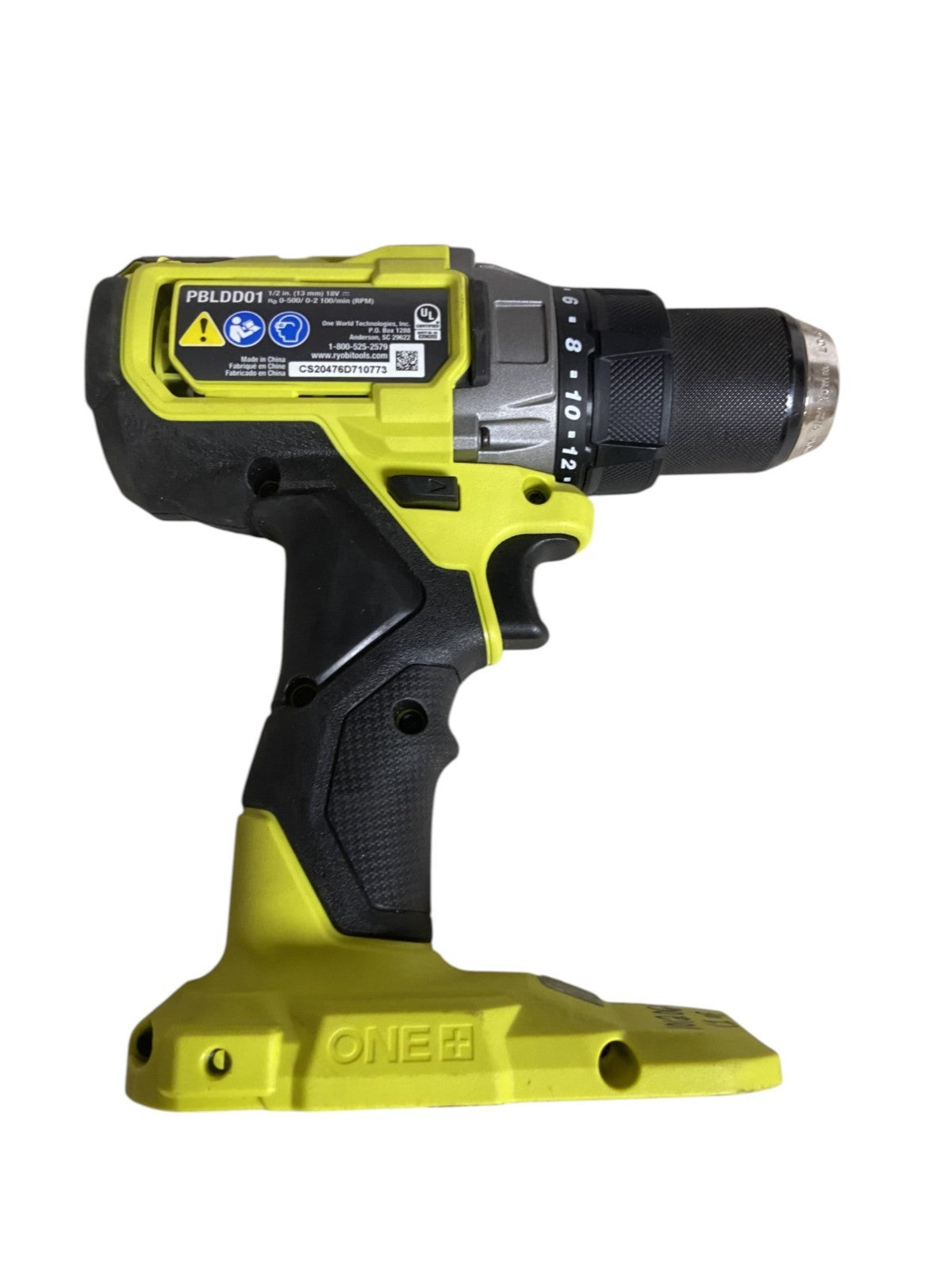 Ryobi One + HP Drill/Driver 18 V Brushless PBLDD01 (Tool Only) - Writing On Tool
