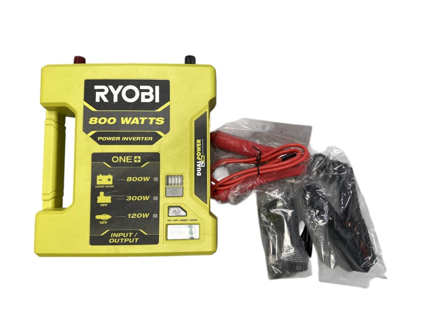 RYOBI ONE + 18V 800 WATT POWER INVERTER DUAL POWER PORTS -RYi8030A -USED-