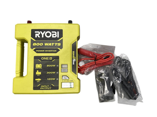 RYOBI ONE + 18V 800 WATT POWER INVERTER DUAL POWER PORTS -RYi8030A -USED-