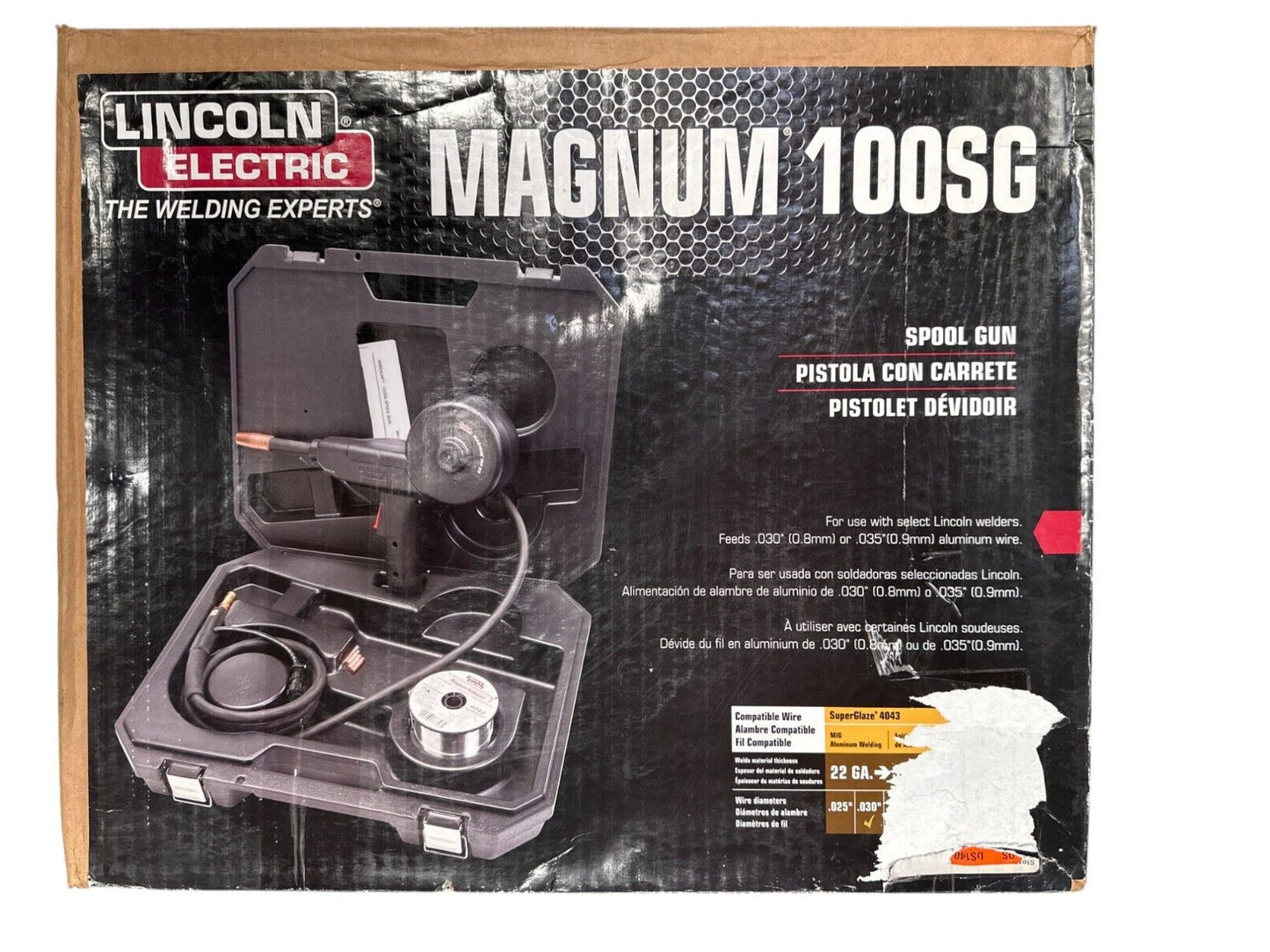 Lincoln Electric Magnum Pro 100SG Aluminum Welding Spool Gun -OPEN BOX- READ