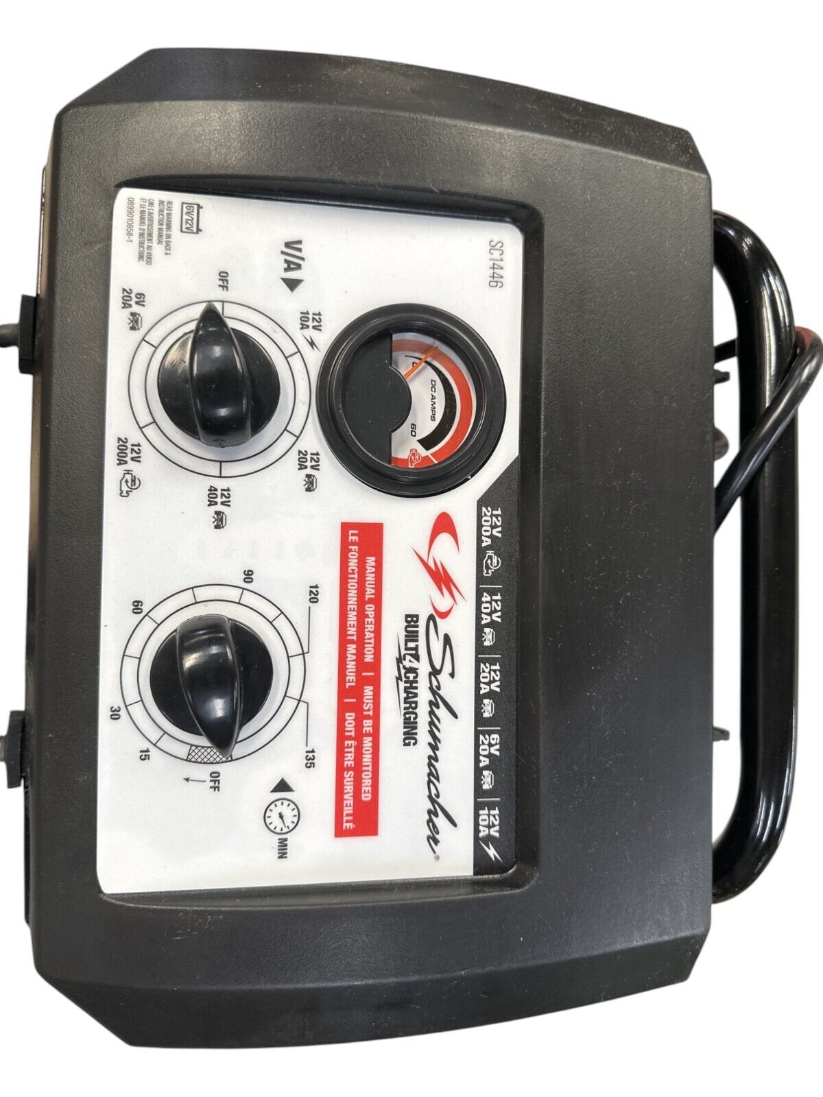 Schumacher Sc1446 2-In-1 Manual Battery Charger And Engine Starter -OPEN BOX