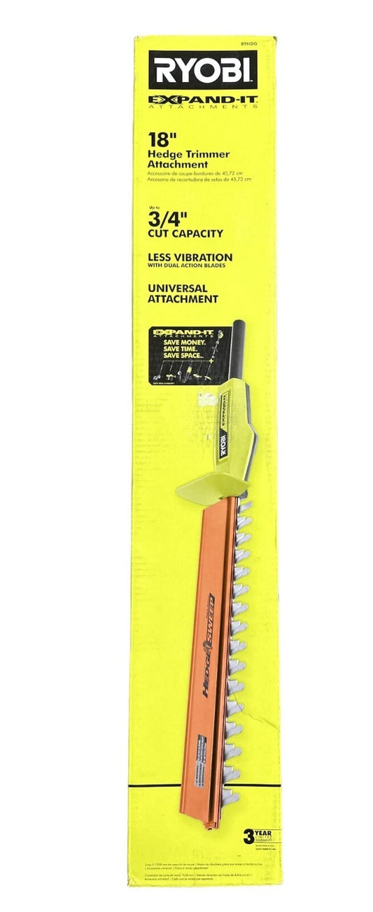 (BROKEN, FOR PARTS) Ryobi Expand-It 18 in. Hedge Trimmer Attachment - RYHDG -