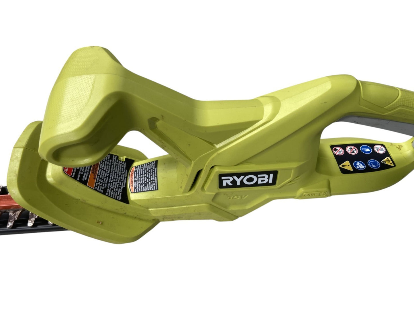 RYOBI ONE+ 18V 18 in. Cordless Battery Hedge Trimmer (Tool Only) - Dirty