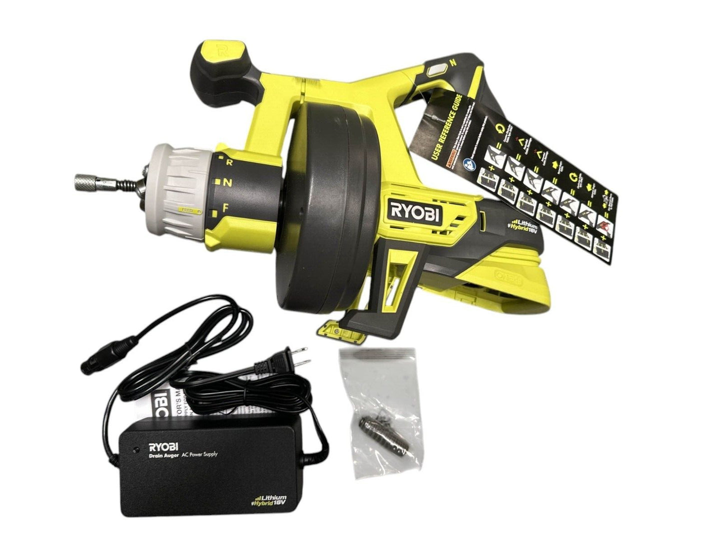 Ryobi P4002 18v Hybrid ONE+ 25' Drain Auger w/ Battery & Charger -OPEN BOX-