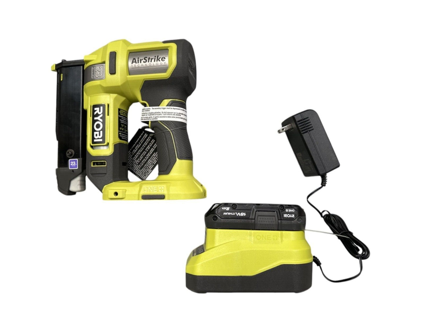 RYOBI PCL310B ONE+ 18V 23GA Pin Nailer w/ Battery And Charger -OPEN BOX-