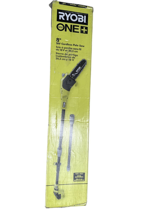 Ryobi P4360 18v ONE+ 8" Cordless Pole Saw -TOOL ONLY -MISSING HARNESS