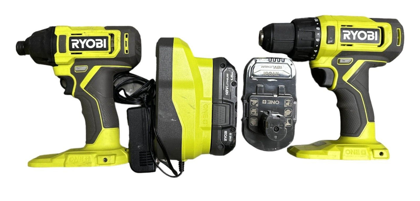 RYOBI 18V 2-Tool Combo Kit (Drill/Driver & Impact Driver) PCL1200K2