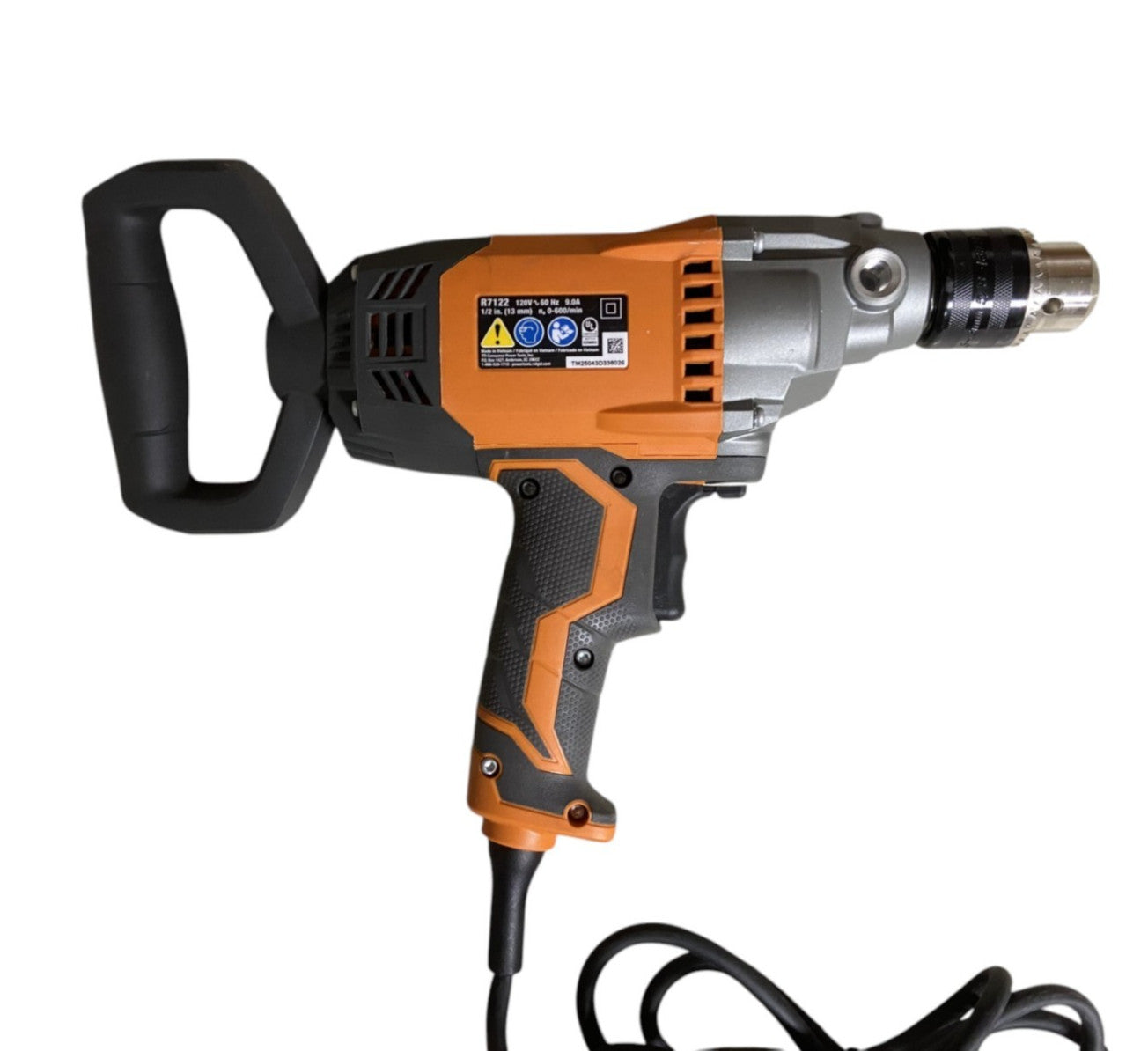 RIDGID R7122 1/2" Spade Handle Mud Mixer (Corded)