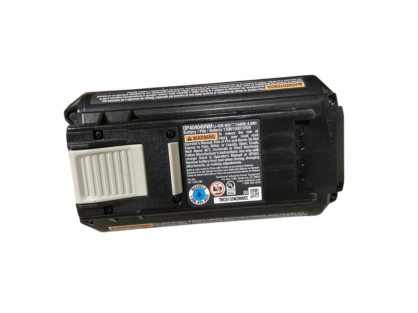 Ryobi OP40404VNM 40V 4Ah Li-Ion Battery (2025 Manufacturer Date)