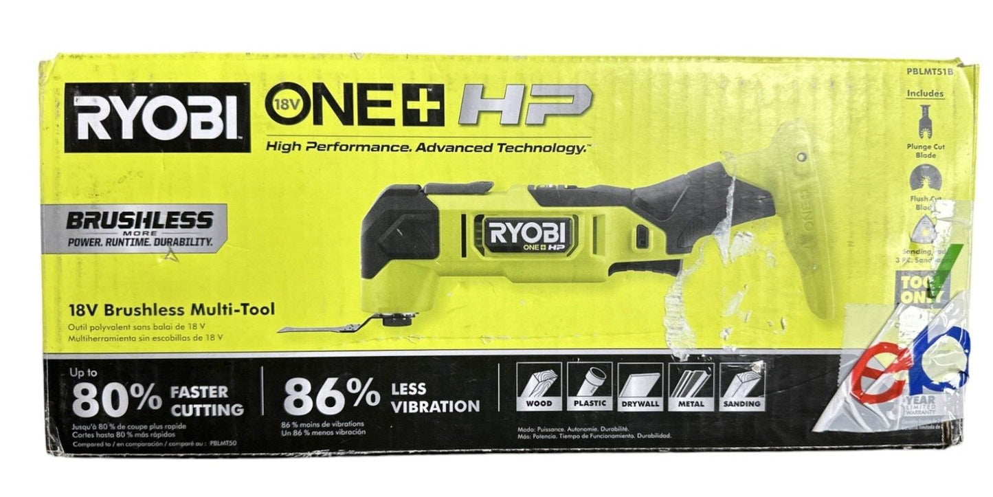 RYOBI One+ 18V HP Brushless Multi-Tool (Tool Only) PBLMT51B