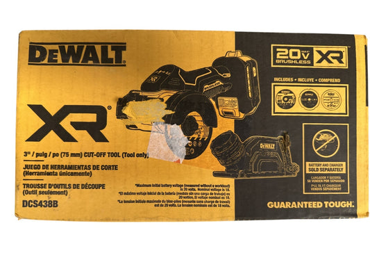 DEWALT DCS438B 20V MAX XR 3" Brushless Cordless Compact Cut Off Tool-OPEN BOX-
