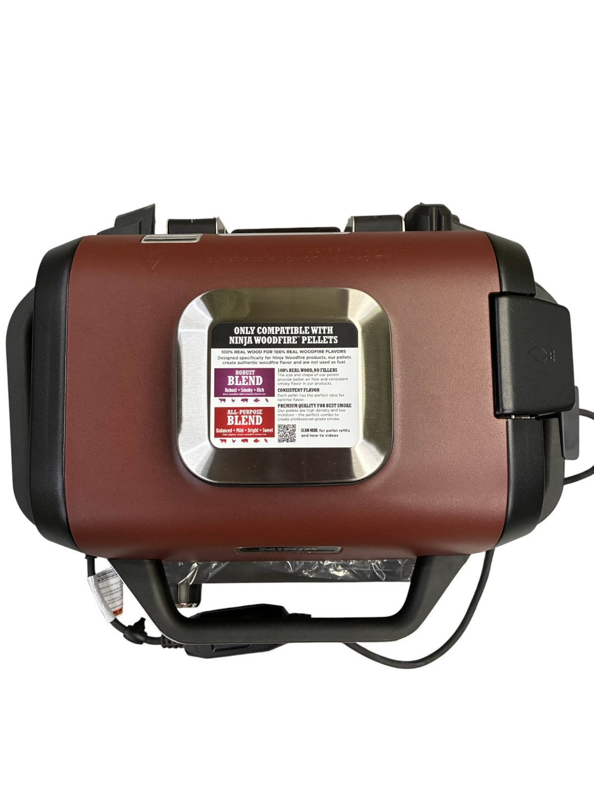 (READ!) Ninja OG701RD Woodfire Outdoor Grill (NO PELLETS OR PELLET SCOOP)