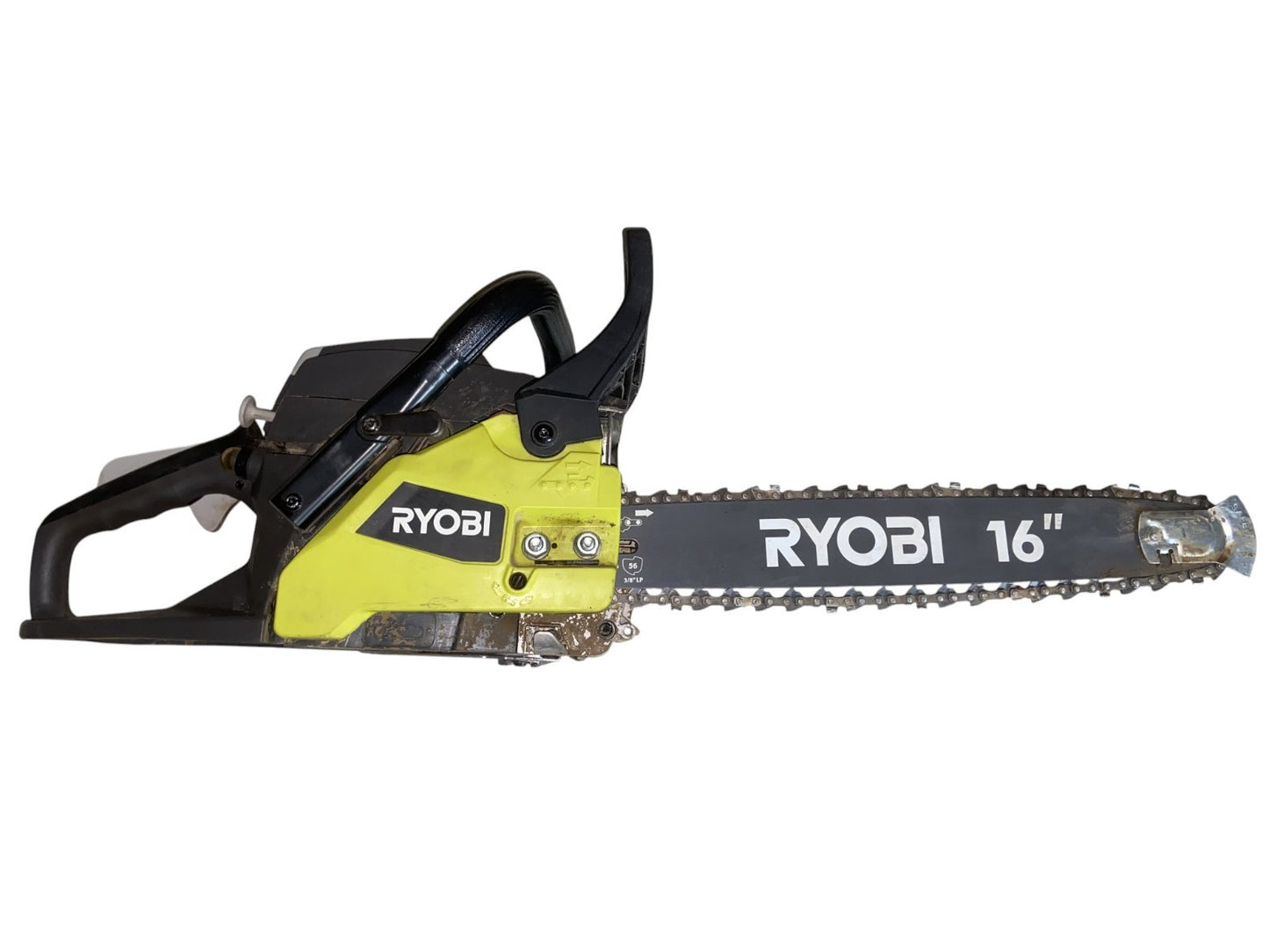 (BROKEN, FOR PARTS) - RYOBI RY3716 16 in. 37cc 2-Cycle Gas Chainsaw w/ Case