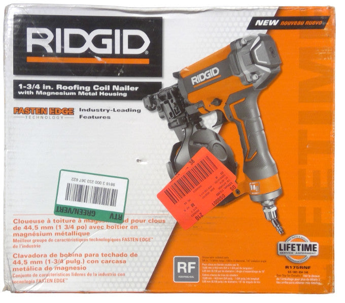 FOR PARTS RIDGID R175RNF 15 Degree 1-3/4 in. Coil Roofing Nailer