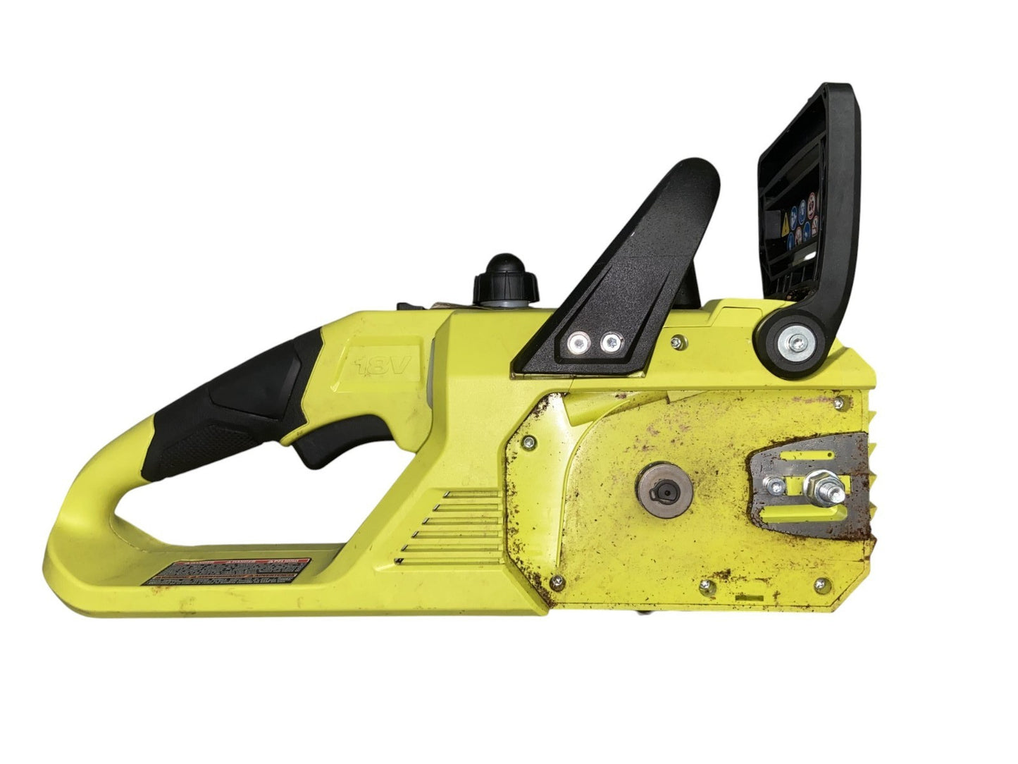 (Read) RYOBI P2520 18v 10" Brushless Chainsaw (TOOL ONLY) - MISSING CHAIN GUARD