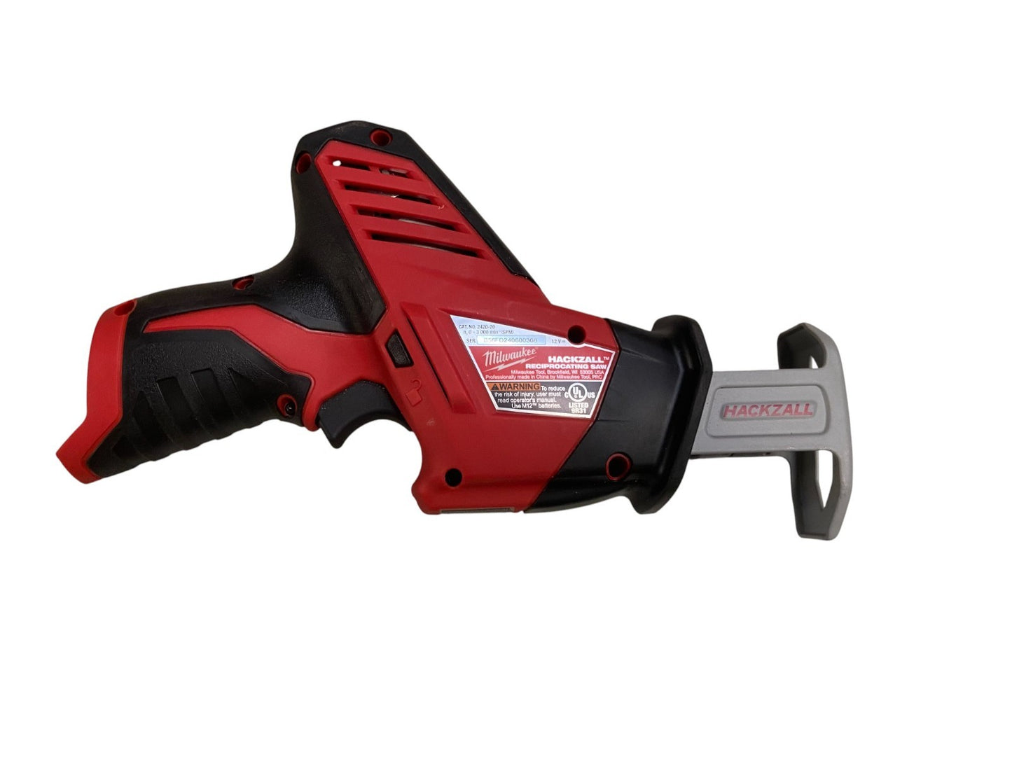 Milwaukee 2420-20 M12 12-V HACKZALL Cordless Reciprocating Saw Tool-Only