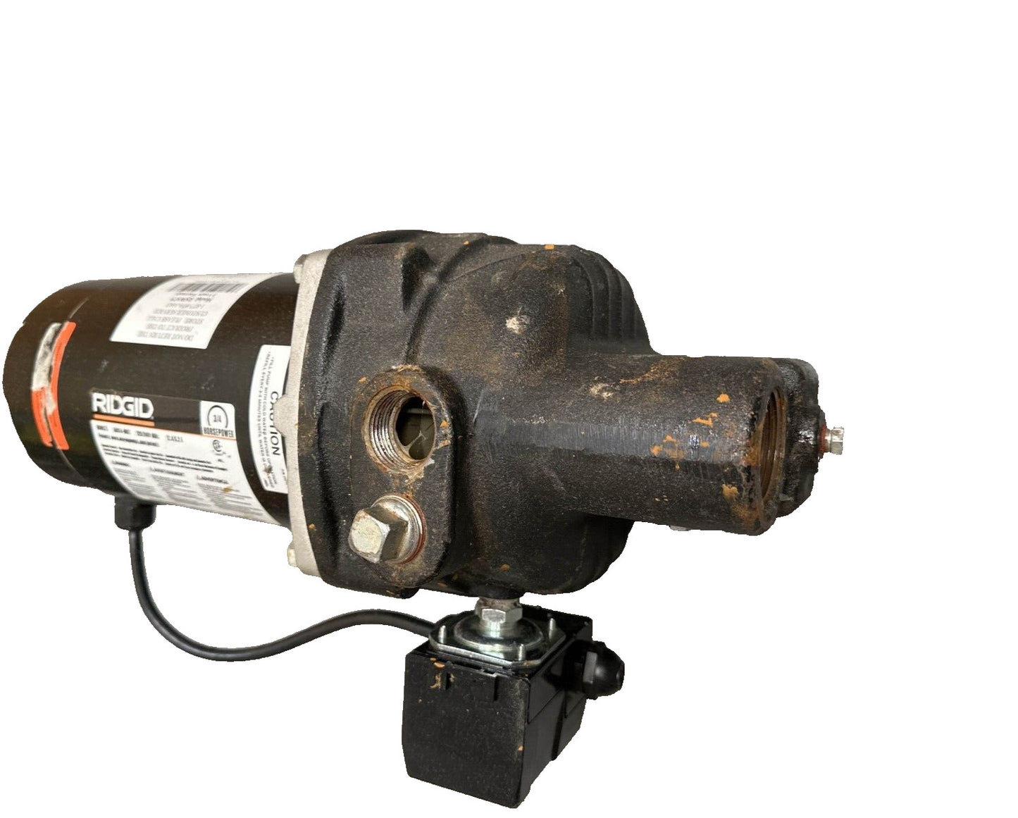 RIDGID 3/4 HP Cast Iron Shallow Well Jet Pump - RSWS75 -USED - UNTESTED