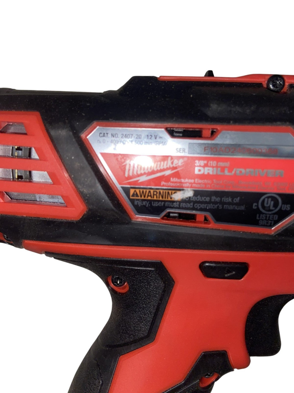 Milwaukee 2407-20 M12 12V Li-Ion Cordless 3/8" Drill/Driver - Bare Tool