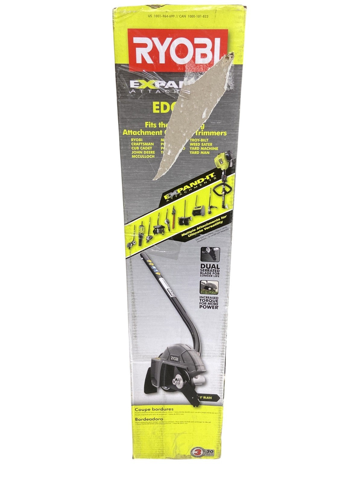 Ryobi Expand It 8 in Edger Attachment Universal Steel Straight Shaft RYEDG12VNM